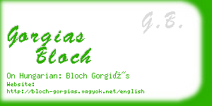 gorgias bloch business card